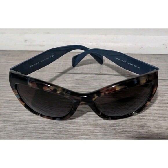 Prada Sunglasses Authentic Tortoise w/ Blue SPR02Q 56 17 NAG-0A4 140 3N - Picture 1 of 8